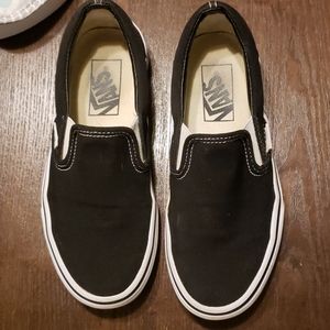 Black slip on vans